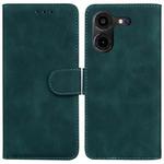 For Tecno Pova 5 Pro Skin Feel Pure Color Flip Leather Phone Case(Green)