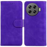 For Tecno Spark 20 Pro+ 4G Skin Feel Pure Color Flip Leather Phone Case(Purple)