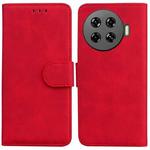 For Tecno Spark 20 Pro+ 4G Skin Feel Pure Color Flip Leather Phone Case(Red)