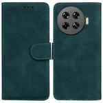 For Tecno Spark 20 Pro+ 4G Skin Feel Pure Color Flip Leather Phone Case(Green)
