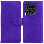 For Tecno Camon 30 Premier 5G Skin Feel Pure Color Flip Leather Phone Case(Purple)