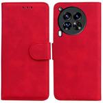 For Tecno Camon 30 Premier 5G Skin Feel Pure Color Flip Leather Phone Case(Red)