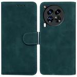 For Tecno Camon 30 Premier 5G Skin Feel Pure Color Flip Leather Phone Case(Green)