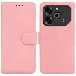 For Tecno Pova 6 5G / 6 Pro 5G Skin Feel Pure Color Flip Leather Phone Case(Pink)