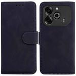For Tecno Pova 6 5G / 6 Pro 5G Skin Feel Pure Color Flip Leather Phone Case(Black)