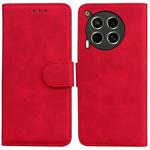 For Tecno Camon 30 4G / 5G / CL6 / CL7 Skin Feel Pure Color Flip Leather Phone Case(Red)