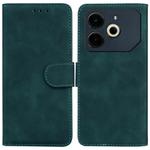 For Tecno Pova 6 Neo Skin Feel Pure Color Flip Leather Phone Case(Green)