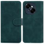 For Tecno Spark Go 1 / Pop 9 Pro Skin Feel Pure Color Flip Leather Phone Case(Green)