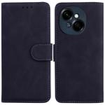 For Tecno Spark Go 1 / Pop 9 Pro Skin Feel Pure Color Flip Leather Phone Case(Black)