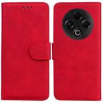 For Tecno Spark 30 4G Skin Feel Pure Color Flip Leather Phone Case(Red)