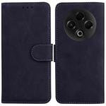 For Tecno Spark 30 4G Skin Feel Pure Color Flip Leather Phone Case(Black)