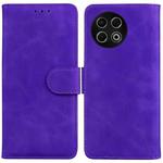 For Tecno Spark 30 Pro Skin Feel Pure Color Flip Leather Phone Case(Purple)