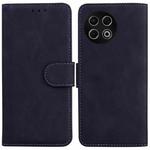 For Tecno Spark 30 Pro Skin Feel Pure Color Flip Leather Phone Case(Black)