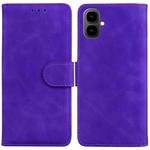 For Tecno Pop 10 / Spark Go 2 4G Skin Feel Pure Color Flip Leather Phone Case(Purple)