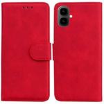 For Tecno Pop 10 / Spark Go 2 4G Skin Feel Pure Color Flip Leather Phone Case(Red)