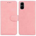 For Tecno Pop 10 / Spark Go 2 4G Skin Feel Pure Color Flip Leather Phone Case(Pink)