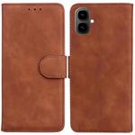 For Tecno Pop 10 / Spark Go 2 4G Skin Feel Pure Color Flip Leather Phone Case(Brown)