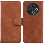 For Tecno Pop 9 5G / Spark 30C 5G Skin Feel Pure Color Flip Leather Phone Case(Brown)
