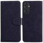 For Samsung Galaxy M55 Skin Feel Pure Color Flip Leather Phone Case(Black)
