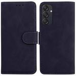 For Samsung Galaxy M55 Skin Feel Pure Color Flip Leather Phone Case(Black)