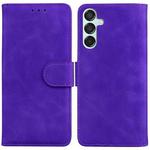 For Samsung Galaxy M15/F15 Skin Feel Pure Color Flip Leather Phone Case(Purple)