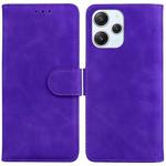 For Xiaomi Redmi 12 Skin Feel Pure Color Flip Leather Phone Case(Purple)