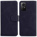 For Xiaomi Redmi Note 12S Skin Feel Pure Color Flip Leather Phone Case(Black)
