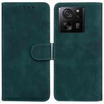 For Xiaomi 13T / 13T Pro / Redmi K60 Ultra Skin Feel Pure Color Flip Leather Phone Case(Green)