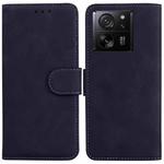 For Xiaomi 13T / 13T Pro / Redmi K60 Ultra Skin Feel Pure Color Flip Leather Phone Case(Black)