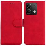 For Xiaomi Redmi Note 13 5G Skin Feel Pure Color Flip Leather Phone Case(Red)