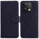 For Xiaomi Redmi Note 13 5G Skin Feel Pure Color Flip Leather Phone Case(Black)