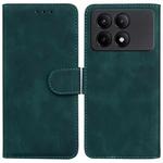 For Xiaomi Redmi K70E / Poco X6 Pro Skin Feel Pure Color Flip Leather Phone Case(Green)