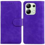 For Xiaomi Redmi Note 13 4G Global Skin Feel Pure Color Flip Leather Phone Case(Purple)