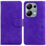 For Xiaomi Redmi Note 13 Pro 4G Skin Feel Pure Color Flip Leather Phone Case(Purple)