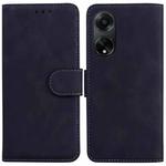 For OPPO A98 5G / F23 5G India Skin Feel Pure Color Flip Leather Phone Case(Black)