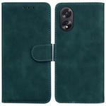 For OPPO A38 4G / A18 Skin Feel Pure Color Flip Leather Phone Case(Green)