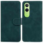 For OPPO K12x Skin Feel Pure Color Flip Leather Phone Case(Green)