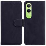 For OPPO K12x Skin Feel Pure Color Flip Leather Phone Case(Black)