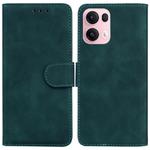 For OPPO Reno13 Pro Global Skin Feel Pure Color Flip Leather Phone Case(Green)