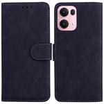 For OPPO Reno13 Pro Global Skin Feel Pure Color Flip Leather Phone Case(Black)