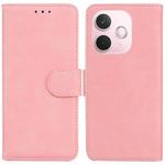 For OPPO A5 Pro 5G Skin Feel Pure Color Flip Leather Phone Case(Pink)