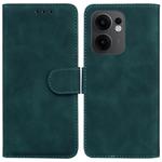 For OPPO Reno13 F 4G / 5G Skin Feel Pure Color Flip Leather Phone Case(Green)