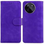 For Realme 11 4G Global Skin Feel Pure Color Flip Leather Phone Case(Purple)