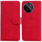 For Realme 11 4G Global Skin Feel Pure Color Flip Leather Phone Case(Red)