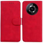 For Realme 11 5G/Narzo 60 India Version Skin Feel Pure Color Flip Leather Phone Case(Red)