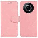 For Realme 11 5G/Narzo 60 India Version Skin Feel Pure Color Flip Leather Phone Case(Pink)