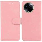 For Realme 11 5G Global Skin Feel Pure Color Flip Leather Phone Case(Pink)