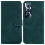 For Realme C65 4G Skin Feel Pure Color Flip Leather Phone Case(Green)