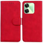 For Realme C61 / C63 / Note 60 Skin Feel Pure Color Flip Leather Phone Case(Red)