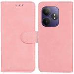 For Realme GT 6 / GT 6T / GT Neo6 Skin Feel Pure Color Flip Leather Phone Case(Pink)